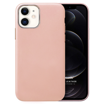 Microsonic Apple iPhone 12 Kılıf Luxury Leather Rose Gold Microsonic Apple iPhone 12 Kılıf Luxury Leather Rose Gold