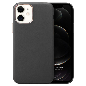 Microsonic Apple iPhone 12 Kılıf Luxury Leather Siyah Microsonic Apple iPhone 12 Kılıf Luxury Leather Siyah