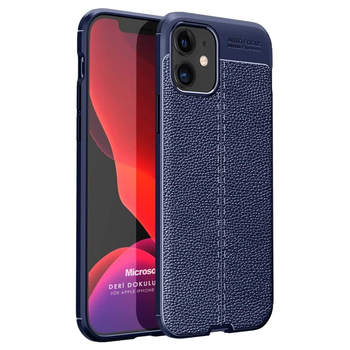 Microsonic Apple iPhone 12 Mini Kılıf Deri Dokulu Silikon Lacivert Microsonic Apple iPhone 12 Mini Kılıf Deri Dokulu Silikon Lacivert
