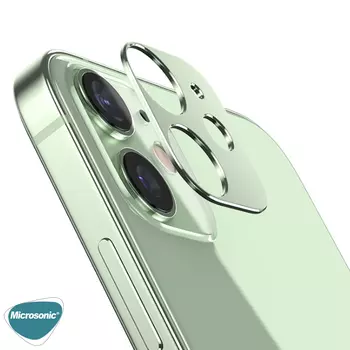 Microsonic Apple iPhone 12 Mini Kamera Lens Koruma Camı V2 Yeşil
