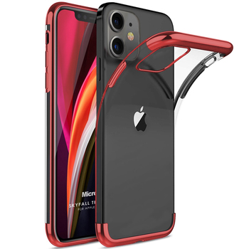 Microsonic Apple iPhone 12 Mini Kılıf Skyfall Transparent Clear Kırmızı Microsonic Apple iPhone 12 Mini Kılıf Skyfall Transparent Clear Kırmızı