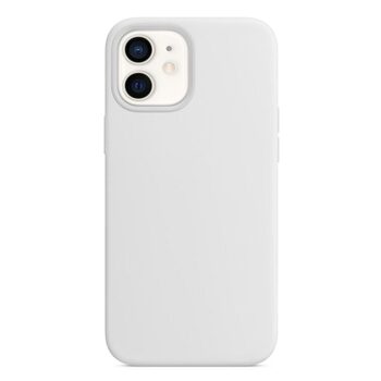 Microsonic Apple iPhone 12 Mini Kılıf Liquid Lansman Silikon Beyaz