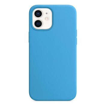 Microsonic Apple iPhone 12 Mini Kılıf Liquid Lansman Silikon Mavi