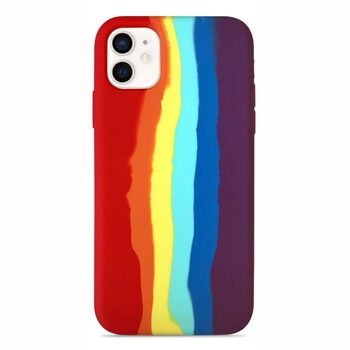 Microsonic Apple iPhone 12 Kılıf Painted Rainbow Pattern Pride Edition