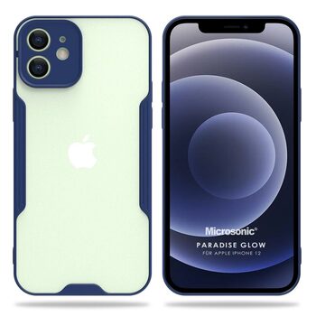 Microsonic Apple iPhone 12 Kılıf Paradise Glow Lacivert