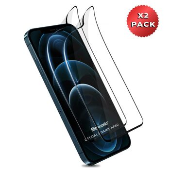 Microsonic Apple iPhone 12 Pro Crystal Seramik Nano Ekran Koruyucu Siyah (2 Adet)