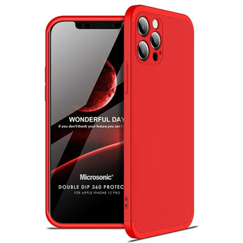 Microsonic Apple iPhone 12 Pro Kılıf Double Dip 360 Protective AYS Kırmızı Microsonic Apple iPhone 12 Pro Kılıf Double Dip 360 Protective AYS Kırmızı