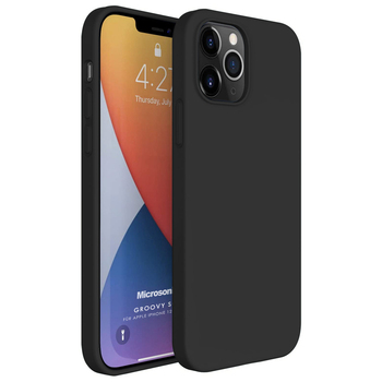 Microsonic Apple iPhone 12 Pro Kılıf Groovy Soft Siyah Microsonic Apple iPhone 12 Pro Kılıf Groovy Soft Siyah