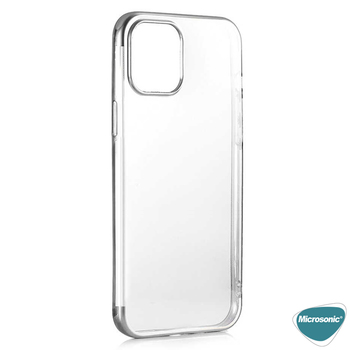 Microsonic Apple iPhone 12 Pro Kılıf Skyfall Transparent Clear Gümüş
