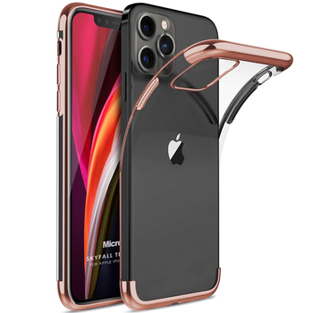 Microsonic Apple iPhone 12 Pro Kılıf Skyfall Transparent Clear Rose Gold