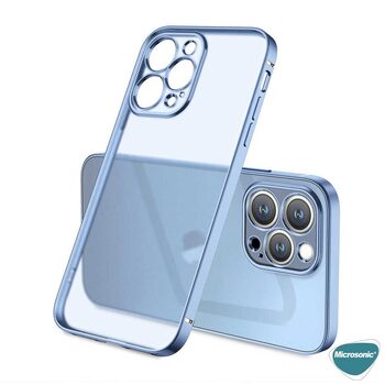 Microsonic Apple iPhone 12 Pro Kılıf Square Matte Plating Mavi