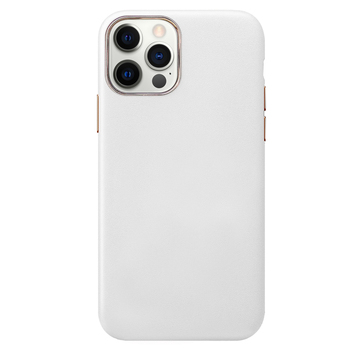 Microsonic Apple iPhone 12 Pro Kılıf Luxury Leather Beyaz