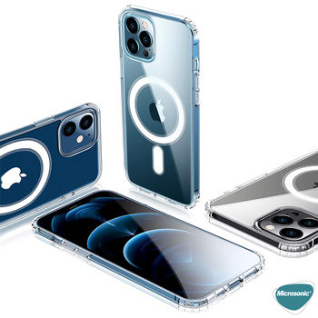 Microsonic Apple iPhone 12 Pro Kılıf MagSafe Clear Soft Şeffaf