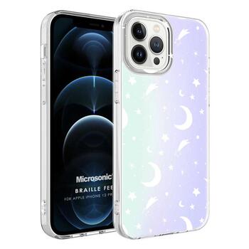 Microsonic Apple iPhone 12 Pro Max Braille Feel Desenli Kılıf Moon Microsonic Apple iPhone 12 Pro Max Braille Feel Desenli Kılıf Moon
