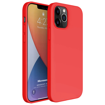 Microsonic Apple iPhone 12 Pro Max Kılıf Groovy Soft Kırmızı Microsonic Apple iPhone 12 Pro Max Kılıf Groovy Soft Kırmızı