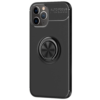 Microsonic Apple iPhone 12 Pro Max Kılıf Kickstand Ring Holder Siyah