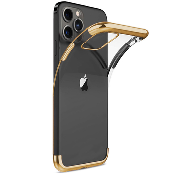 Microsonic Apple iPhone 12 Pro Max Kılıf Skyfall Transparent Clear Gold