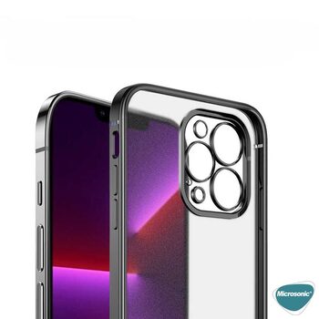 Microsonic Apple iPhone 12 Pro Max Kılıf Square Matte Plating Siyah