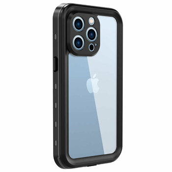 Microsonic Apple iPhone 12 Pro Max Kılıf Waterproof 360 Full Body Protective Siyah