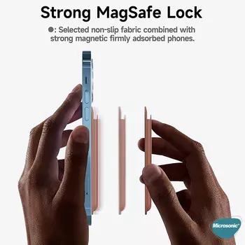 Microsonic Apple iPhone 12 Pro Max Leather Wallet MagSafe Kahverengi