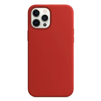 Microsonic Apple iPhone 12 Pro Max Kılıf Liquid Lansman Silikon Koyu Kırmızı