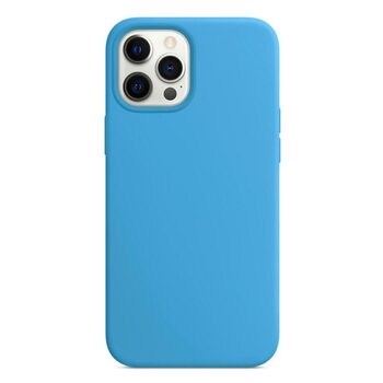 Microsonic Apple iPhone 12 Pro Max Kılıf Liquid Lansman Silikon Mavi