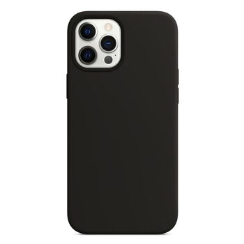 Microsonic Apple iPhone 12 Pro Max Kılıf Liquid Lansman Silikon Siyah
