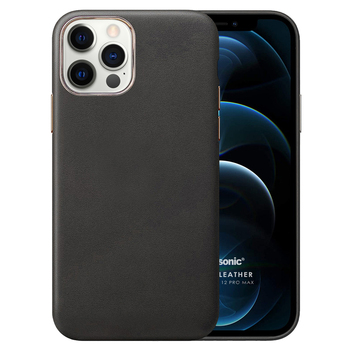 Microsonic Apple iPhone 12 Pro Max Kılıf Luxury Leather Siyah Microsonic Apple iPhone 12 Pro Max Kılıf Luxury Leather Siyah