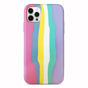 Microsonic Apple iPhone 12 Pro Max Kılıf Painted Rainbow Pattern Renkli