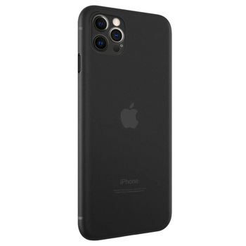 Microsonic Apple iPhone 12 Pro Max Kılıf Peipe Matte Silicone Siyah