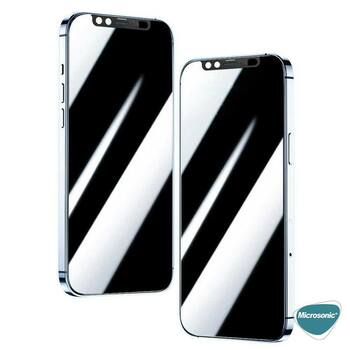 Microsonic Apple iPhone 12 Pro Max Secret CamSlider Glass Cam Ekran Koruyucu Siyah