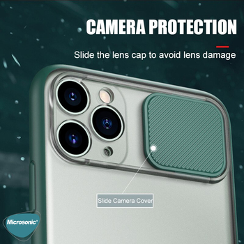 Microsonic Apple iPhone 12 Pro Max Kılıf Slide Camera Lens Protection Lila