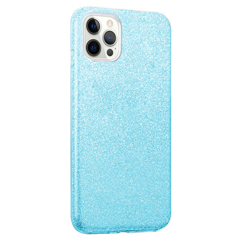 Microsonic Apple iPhone 12 Pro Max Kılıf Sparkle Shiny Mavi