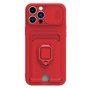 Microsonic Apple iPhone 12 Pro Kılıf Multifunction Silicone Kırmızı