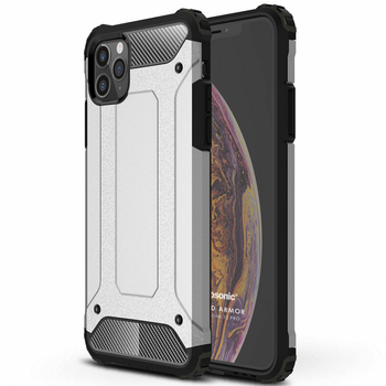 Microsonic Apple iPhone 12 Pro Kılıf Rugged Armor Gümüş