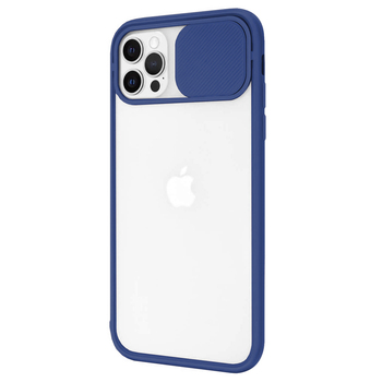 Microsonic Apple iPhone 12 Pro Kılıf Slide Camera Lens Protection Lacivert
