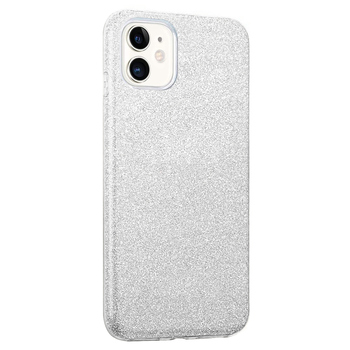 Microsonic Apple iPhone 12 Kılıf Sparkle Shiny Gümüş