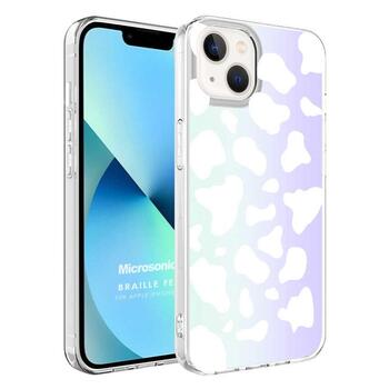 Microsonic Apple iPhone 13 Braille Feel Desenli Kılıf Cow Microsonic Apple iPhone 13 Braille Feel Desenli Kılıf Cow