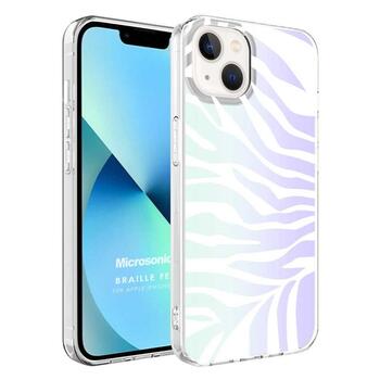 Microsonic Apple iPhone 13 Braille Feel Desenli Kılıf Zebra Microsonic Apple iPhone 13 Braille Feel Desenli Kılıf Zebra