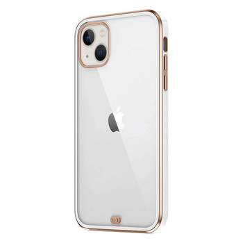 Microsonic Apple iPhone 13 Kılıf Laser Plated Soft Beyaz