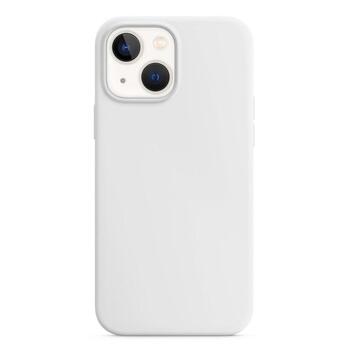 Microsonic Apple iPhone 13 Mini Kılıf Liquid Lansman Silikon Beyaz