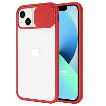 Microsonic Apple iPhone 13 Mini Kılıf Slide Camera Lens Protection Kırmızı