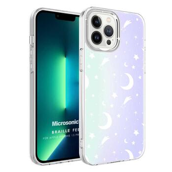 Microsonic Apple iPhone 13 Pro Braille Feel Desenli Kılıf Moon Microsonic Apple iPhone 13 Pro Braille Feel Desenli Kılıf Moon