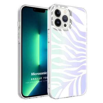 Microsonic Apple iPhone 13 Pro Braille Feel Desenli Kılıf Zebra Microsonic Apple iPhone 13 Pro Braille Feel Desenli Kılıf Zebra