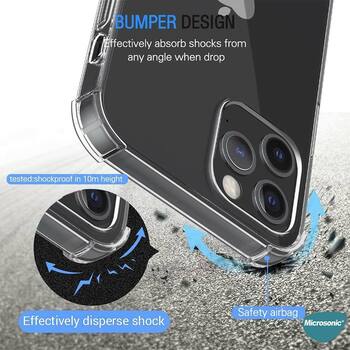 Microsonic Apple iPhone 13 Pro Kılıf Anti Shock Silikon Şeffaf