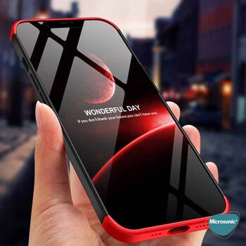 Microsonic Apple iPhone 13 Pro Max Kılıf Double Dip 360 Protective AYS Siyah Kırmızı
