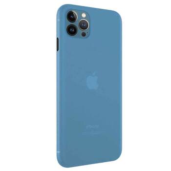 Microsonic Apple iPhone 13 Pro Max Kılıf Peipe Matte Silicone Mavi