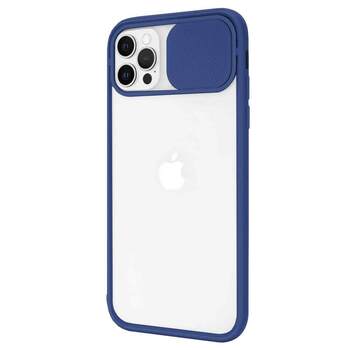 Microsonic Apple iPhone 13 Pro Max Kılıf Slide Camera Lens Protection Lacivert