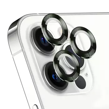 Microsonic Apple iPhone 13 Pro Max Tekli Kamera Lens Koruma Camı Koyu Yeşil