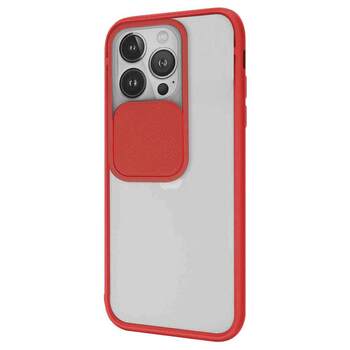 Microsonic Apple iPhone 13 Pro Kılıf Slide Camera Lens Protection Kırmızı